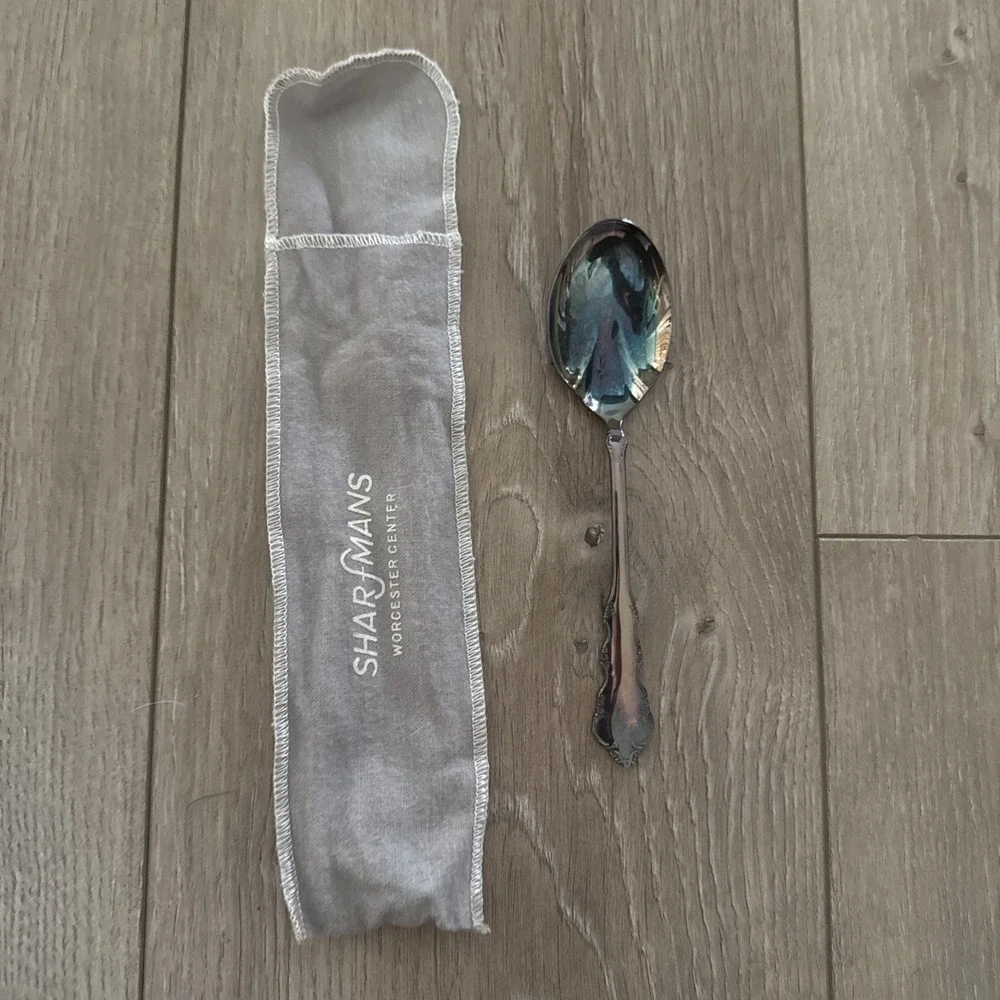 DRESDEN ROSE - Reed & Barton 1953 Silverplate Sugar Spoon NEW w/cloth‎ Bag